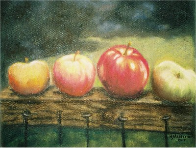 Apples on a Rail
